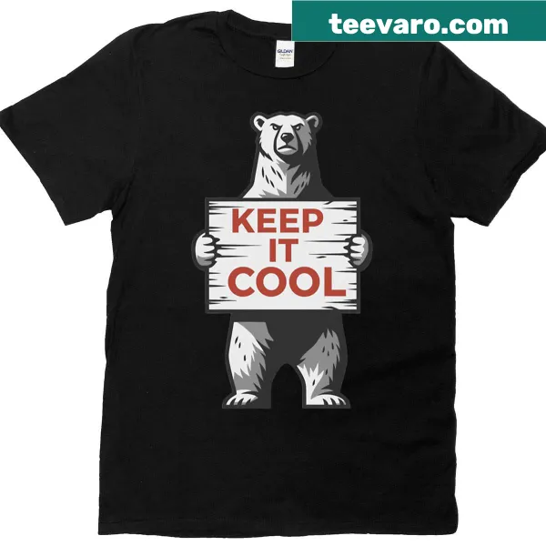 Polar bear graphic promoting climate awareness on T-shirt