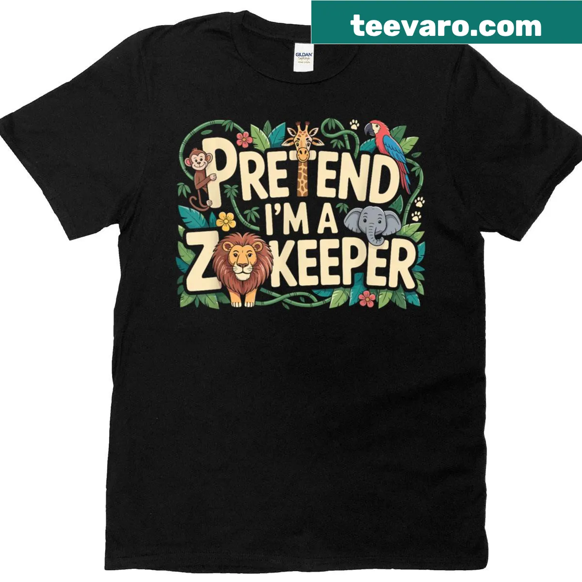 Funny zookeeper Halloween costume t-shirt design for festive wear — on a men's t-shirt