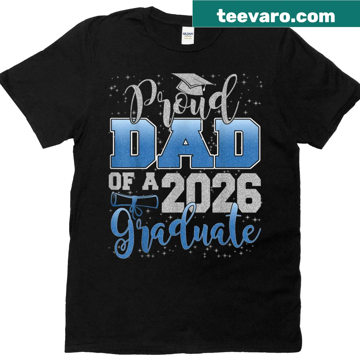T-shirt for proud dads of 2026 graduates. — on a men's t-shirt