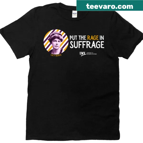 Lucy Burns suffrage themed t-shirt with a bold message