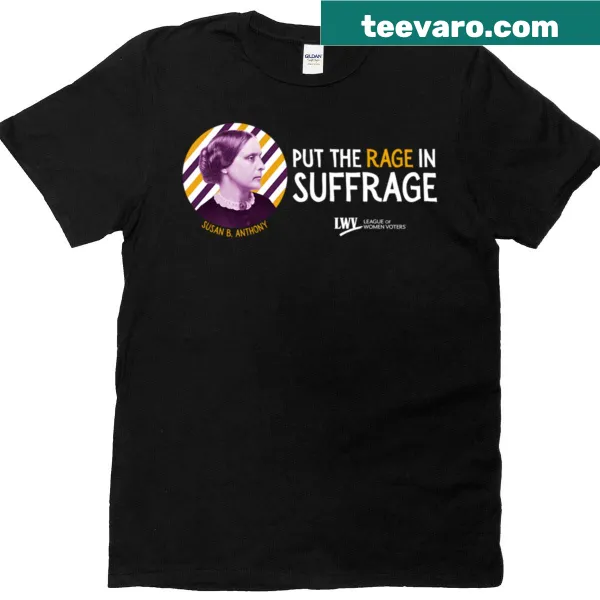 Empowering suffrage-themed T-shirt featuring Susan B. Anthony graphic
