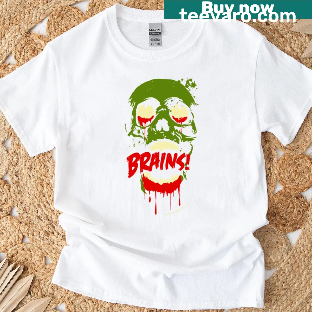 T-shirt featuring cartoon zombies from Return Of The Living Dead — on a men's t-shirt