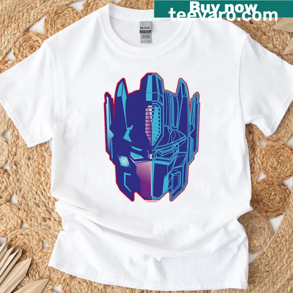 Funny vintage retro T-shirt with cartoon robots from 90s cartoons.