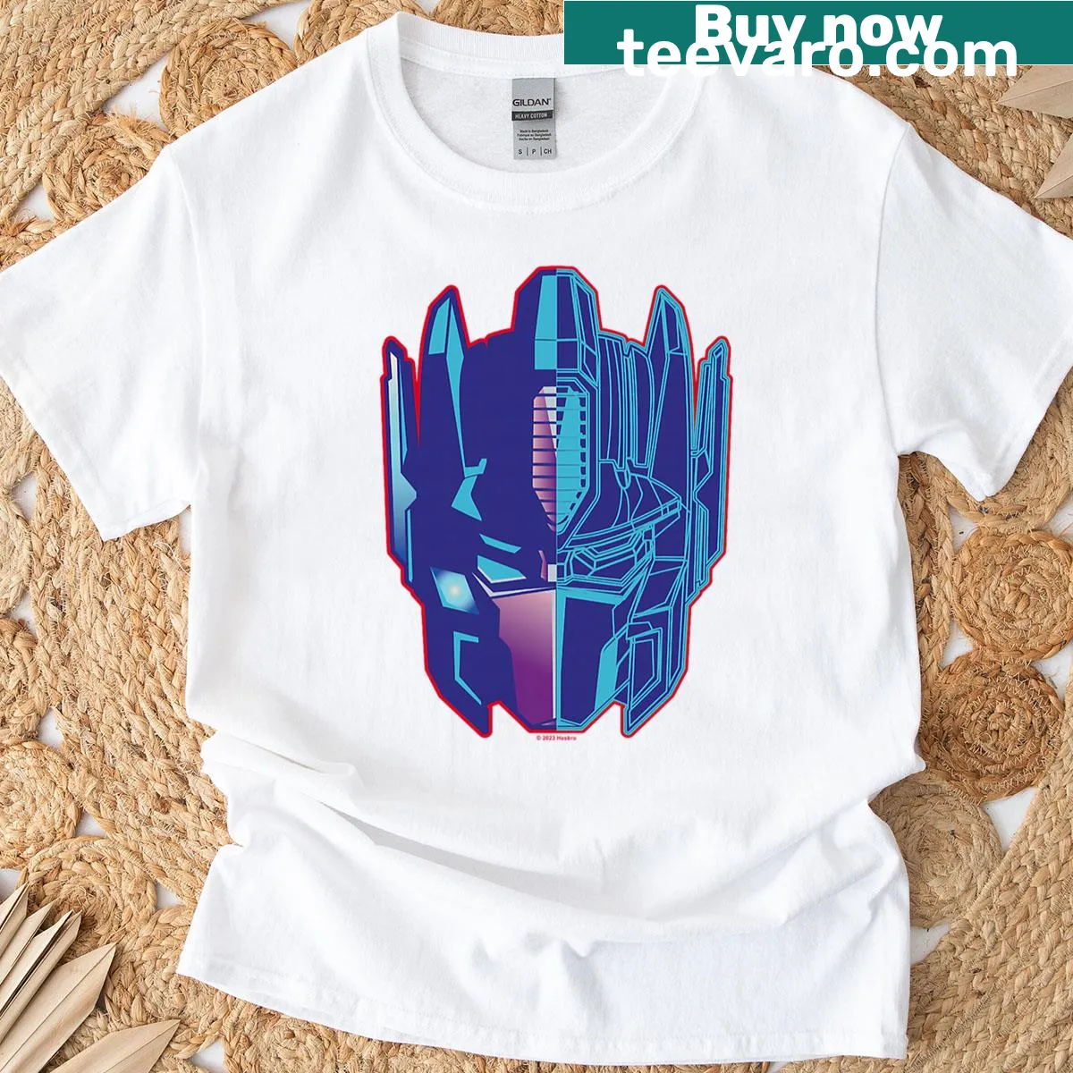 Funny vintage retro T-shirt with cartoon robots from 90s cartoons. — on a men's t-shirt
