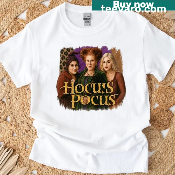 Humorous vintage-style t-shirt with witch graphic for Halloween