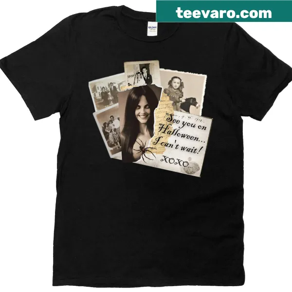 Vintage-style t-shirt with 'See You Halloween' message for women