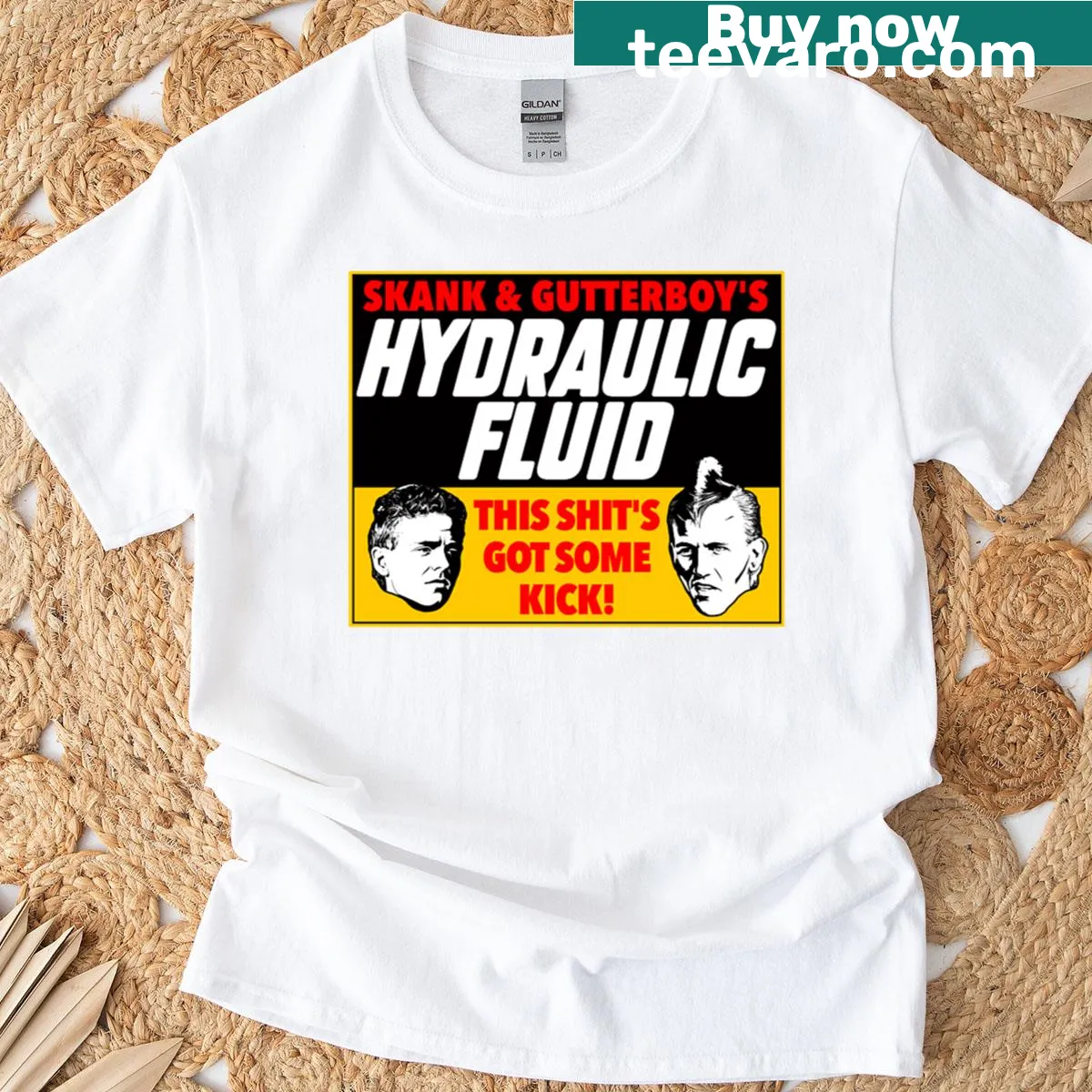 Graphic T-shirt inspired by The Wraith movie featuring Skank and Gutterboys — on a men's t-shirt