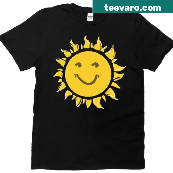 Uplifting T-shirt with sunbeam graphic and positive text