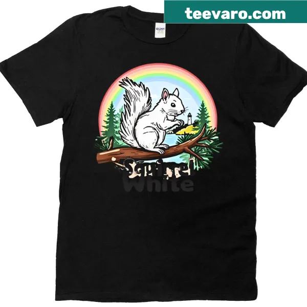 Cute animal art t-shirt featuring an adorable squirrel illustration