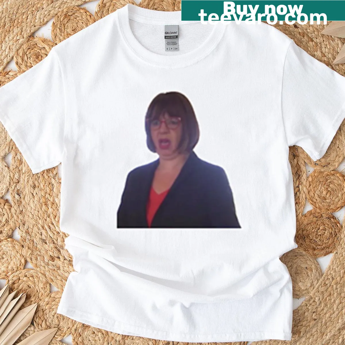 Humorous 'Super Nanny' meme graphic t-shirt for caregivers — on a men's t-shirt