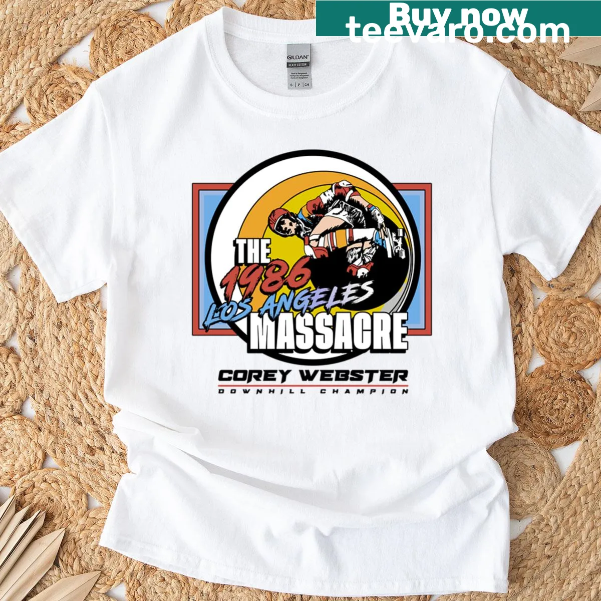 T-shirt featuring Corey Webster from Thrashin, celebrating skate culture — on a men's t-shirt