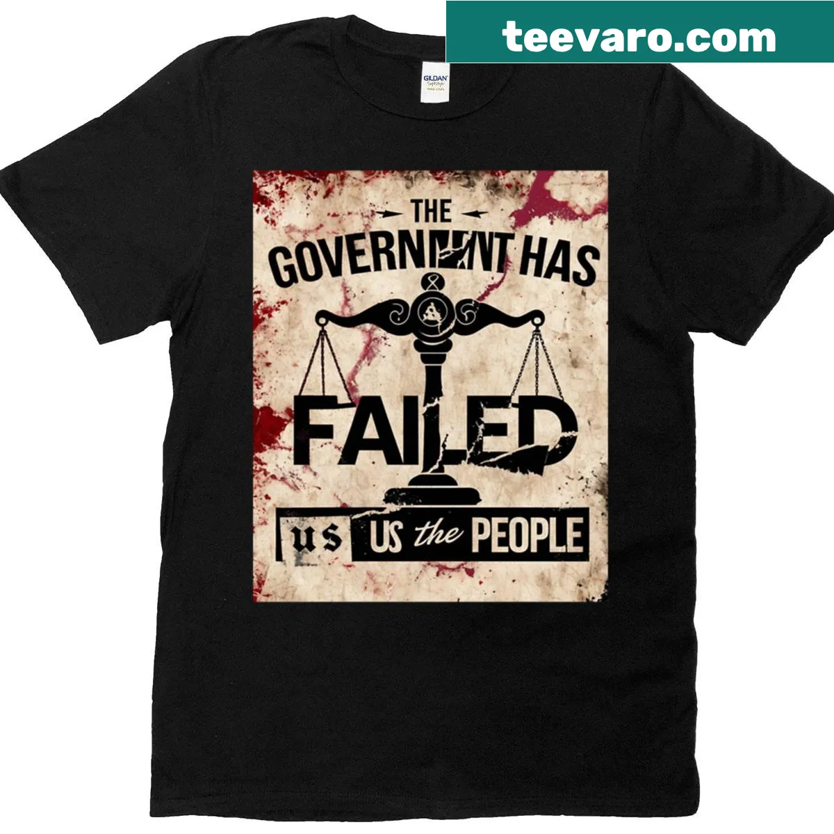 Bold T-shirt with a political message about government and people — on a men's t-shirt