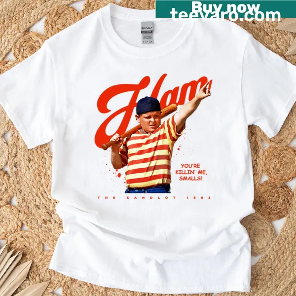 Cartoon illustration of Bino from The Sandlot with Great Ham text