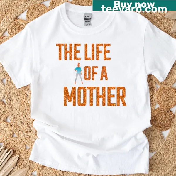 Whimsical Glitter Style t-shirt celebrating motherhood with sparkling text