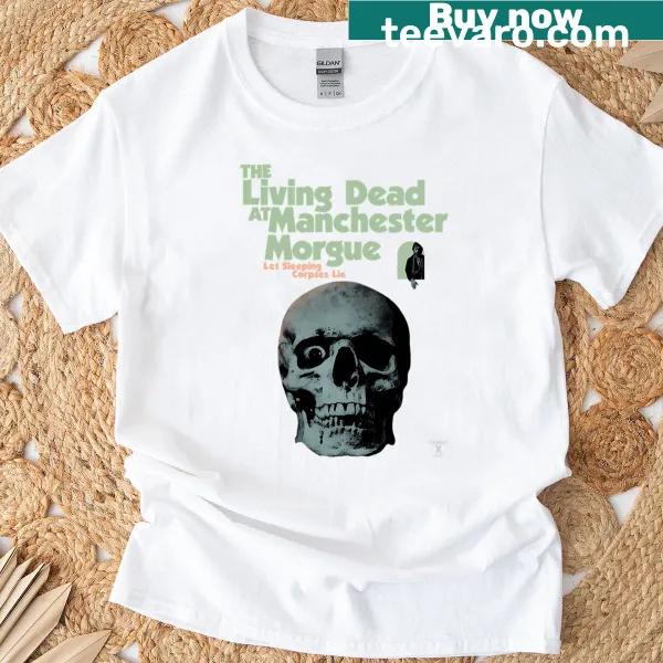 T-shirt featuring artwork from The Living Dead At Manchester Morgue.