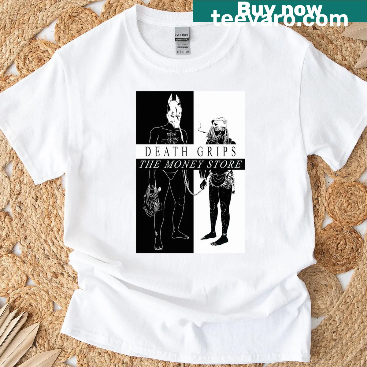 T-shirt featuring The Money Store album art graphic. — on a men's t-shirt
