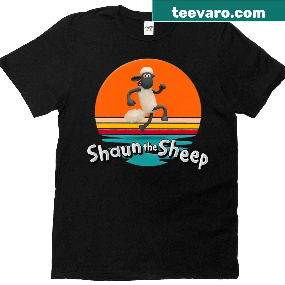 Minimalist silhouette of a sheep on a casual T-shirt — on a men's t-shirt
