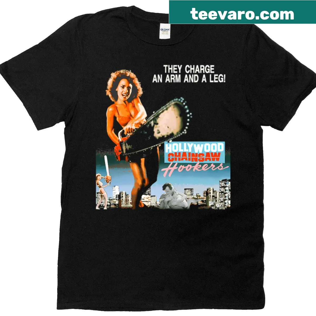 Vintage-inspired Texas horror film T-shirt with retro graphics — on a men's t-shirt