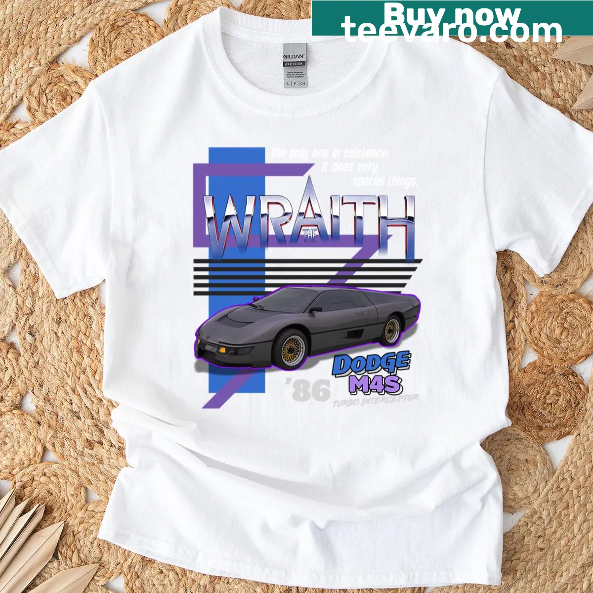 Illustration of Turbo Interceptor from The Wraith movie — on a men's t-shirt