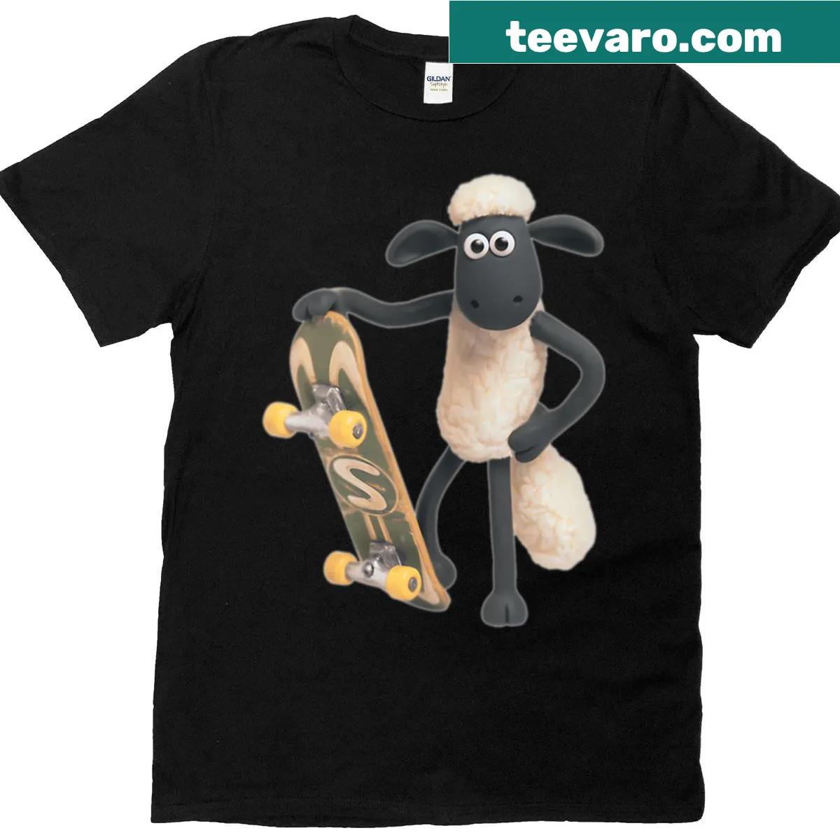 Fun graphic of a sheep reflecting a TV series on a T-shirt — on a men's t-shirt