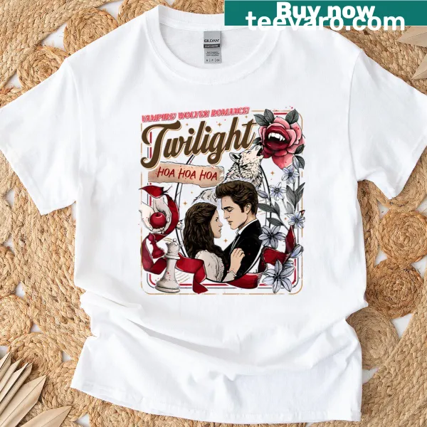 Retro design shirt inspired by vampire movies and romance