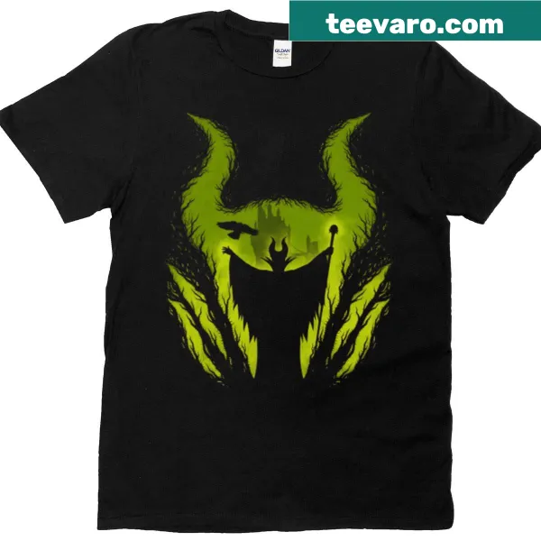 Cartoon villain graphic on a funny Halloween T-shirt.