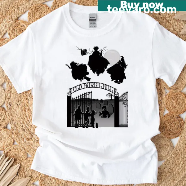 Vintage-style T-shirt with a funny witches graphic from the 90s