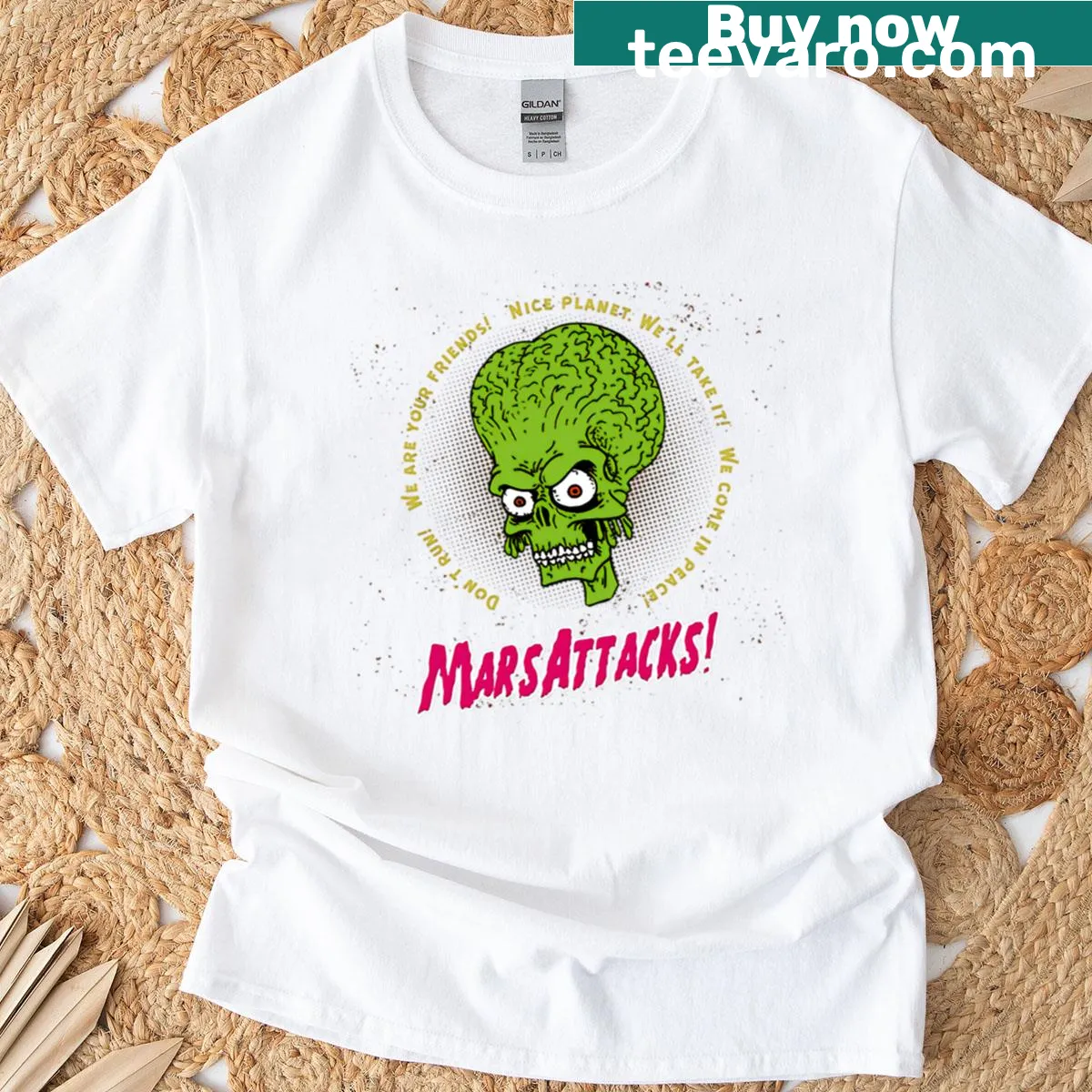 Vintage movie logo graphic on a Halloween T-shirt — on a men's t-shirt