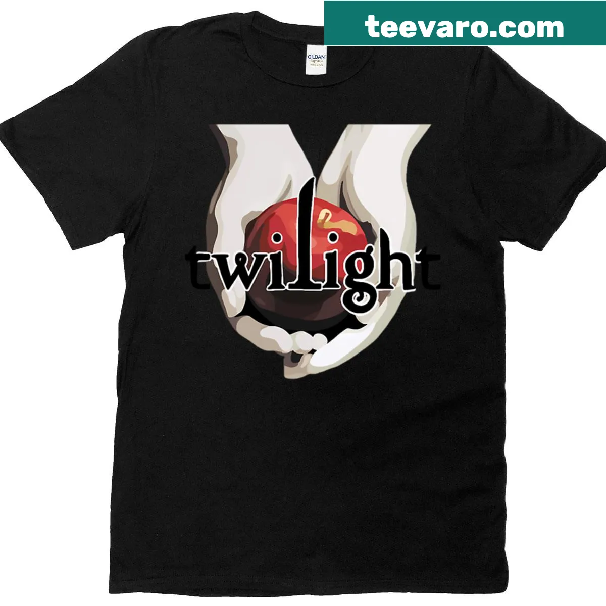 Retro T-shirt featuring vampire-themed graphics and romantic elements — on a men's t-shirt