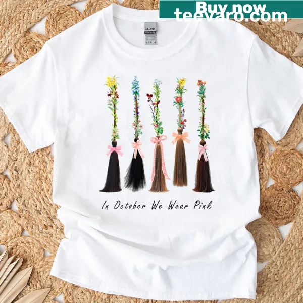 Broomstick design graphic T-shirt for October