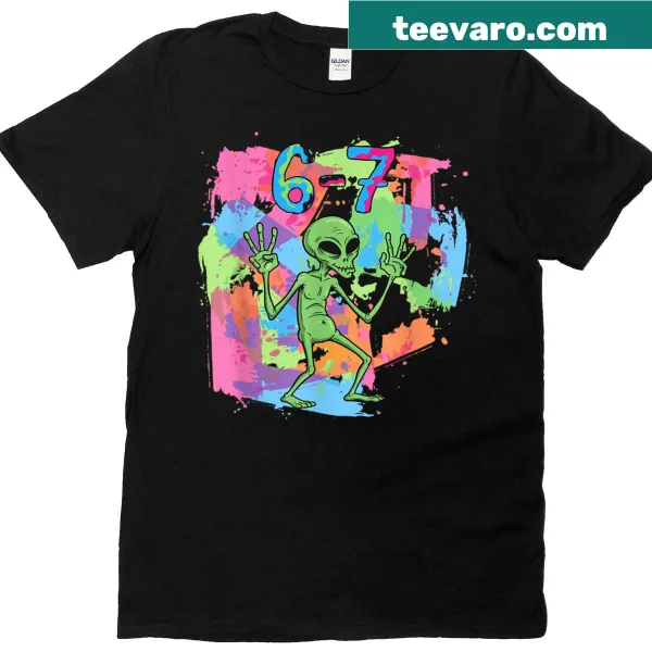 Trendy alien graphic inspired by meme culture