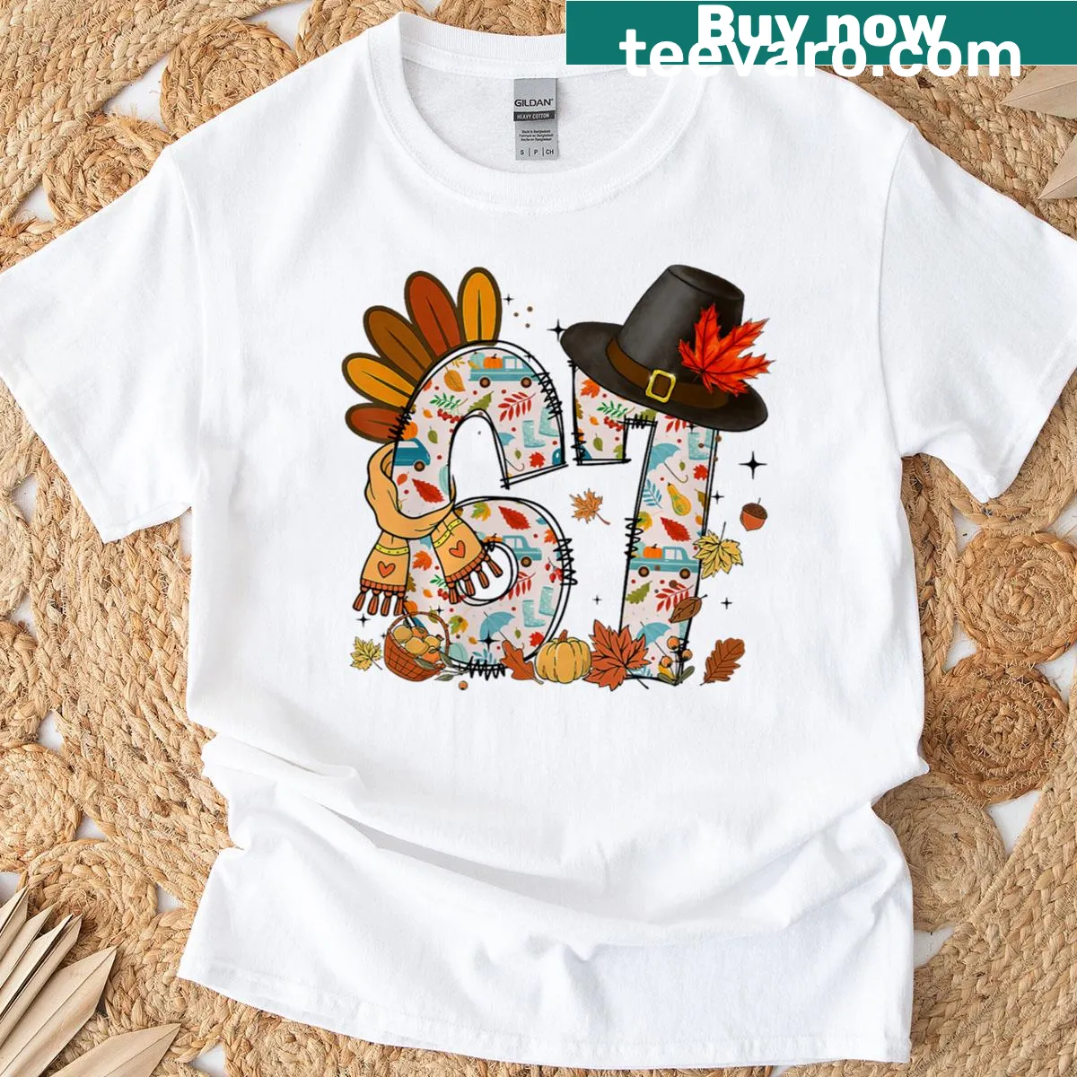 Funny Thanksgiving t-shirt with meme design for Turkey Day — on a men's t-shirt