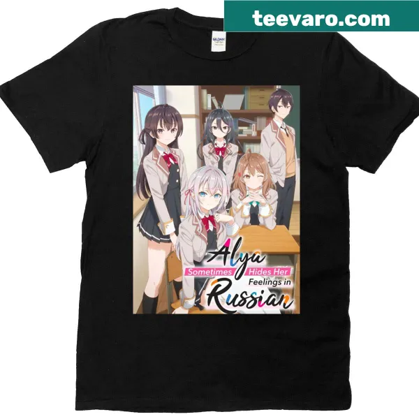 T-shirt featuring Alya's character design with humorous text