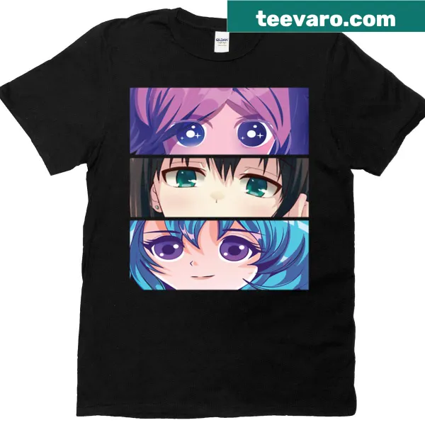 Artistic design for anime lovers featured on a T-shirt.
