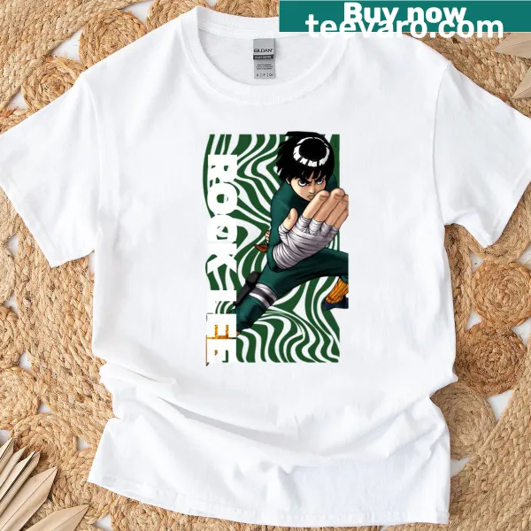 Anime Best Fighter Rock t-shirt featuring dynamic character action