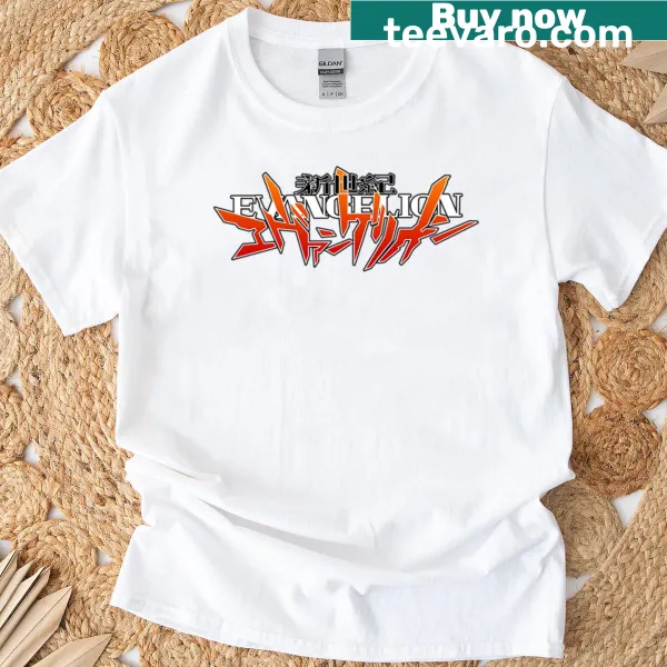 Evangelion logo silhouette on a t-shirt