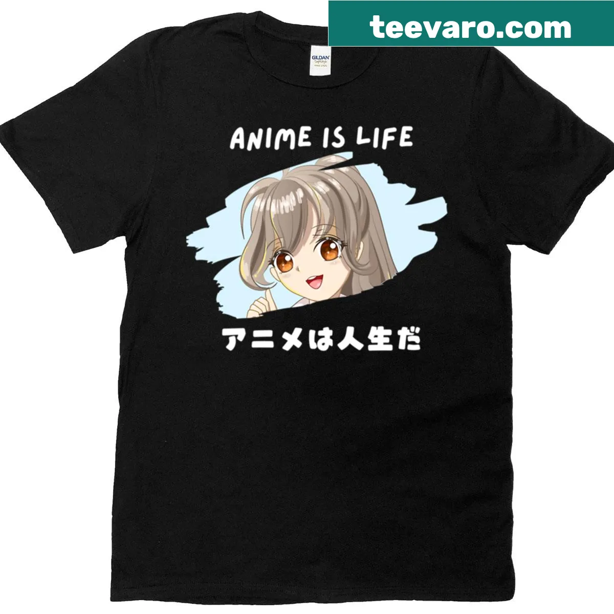 T-shirt with bold statement design celebrating anime culture — on a men's t-shirt