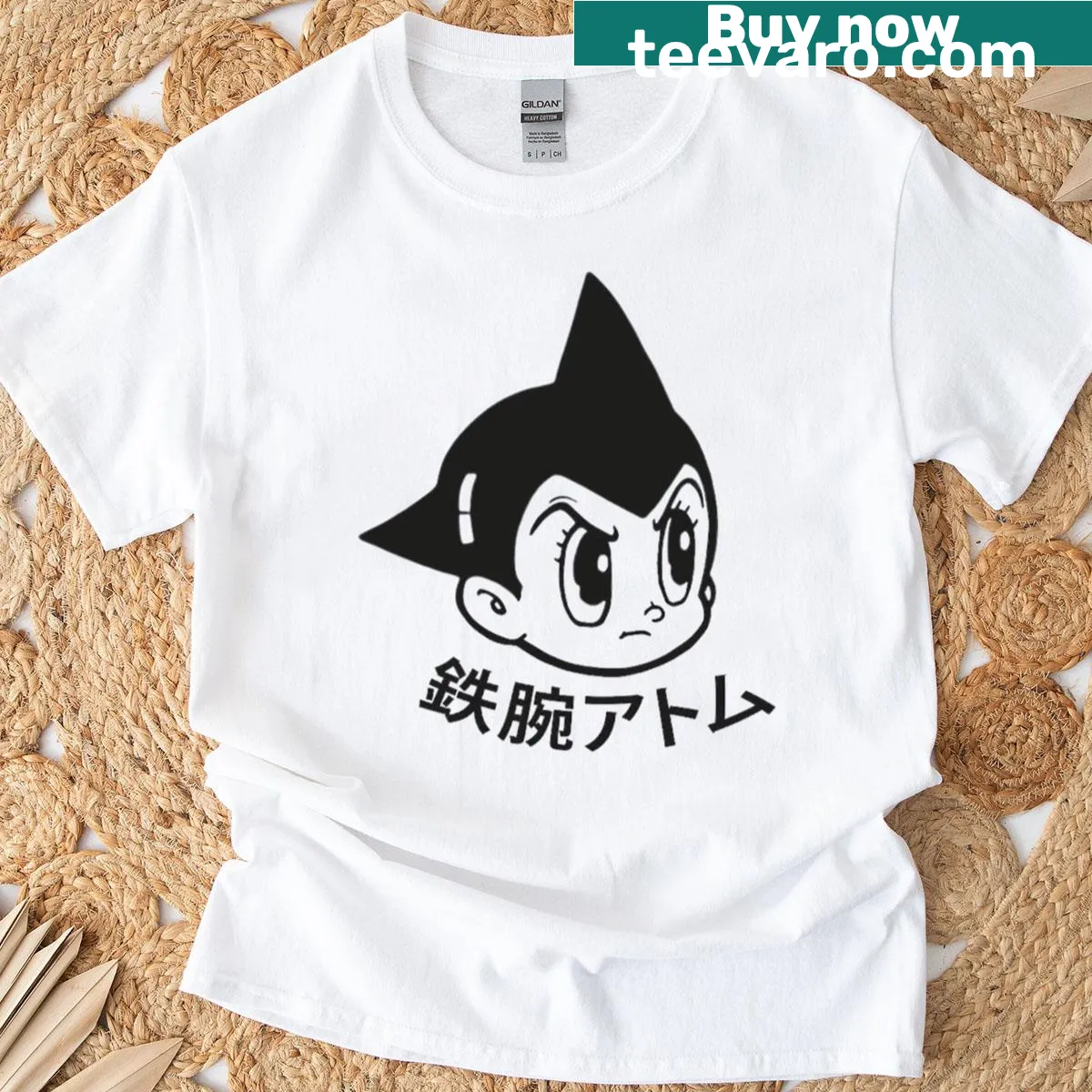 Astro Boy illustration on a t-shirt — on a men's t-shirt