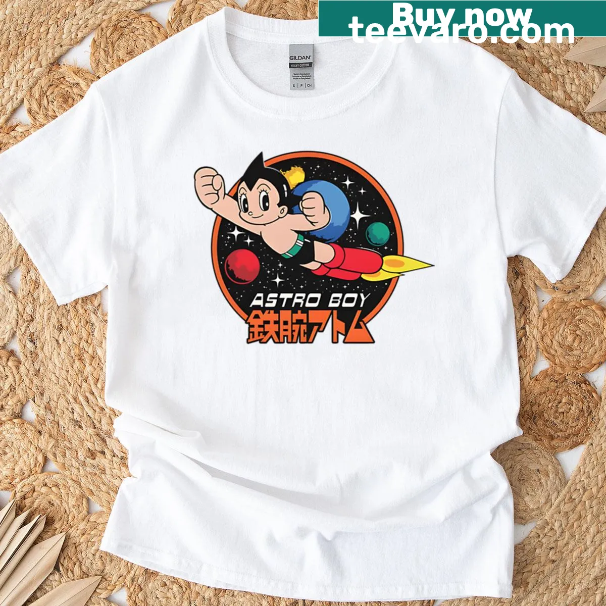 T-shirt featuring the iconic character Astro Boy — on a men's t-shirt