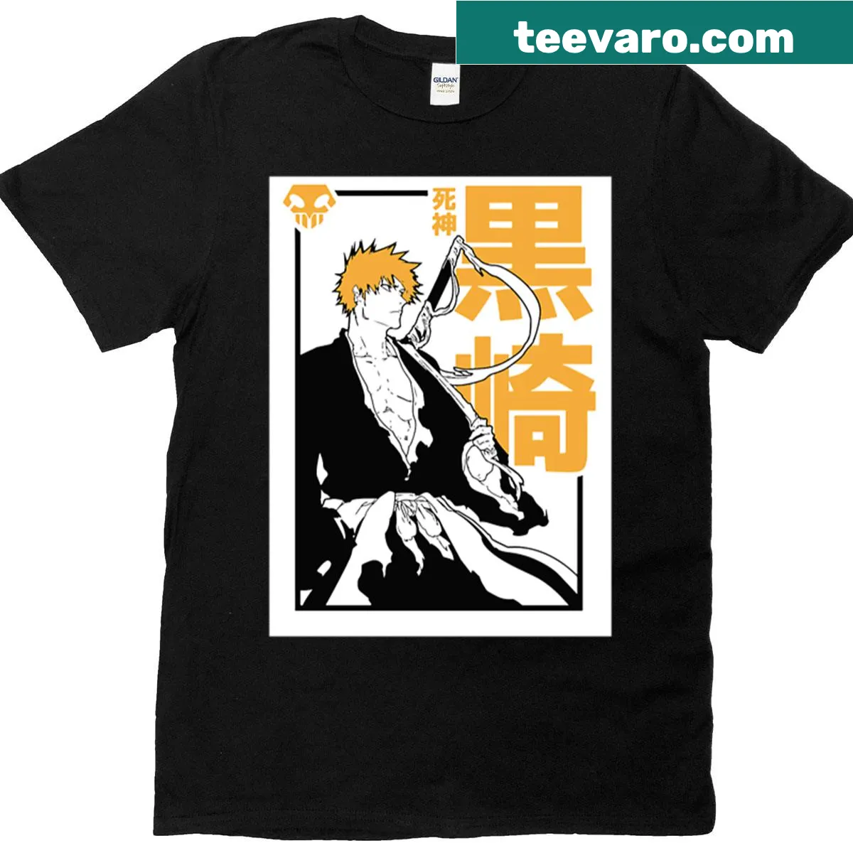 Cartoon-style graphic featuring various anime characters and elements, celebrating anime culture — on a men's t-shirt