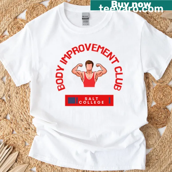 Oversized T-shirt with motivational Body Improvement Club text