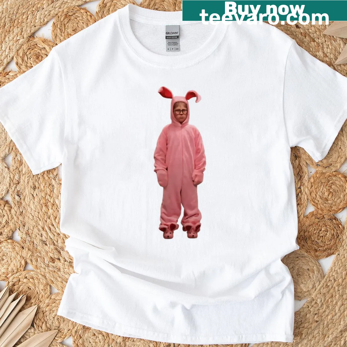 Bunny Costume t-shirt with a playful bunny illustration — on a men's t-shirt