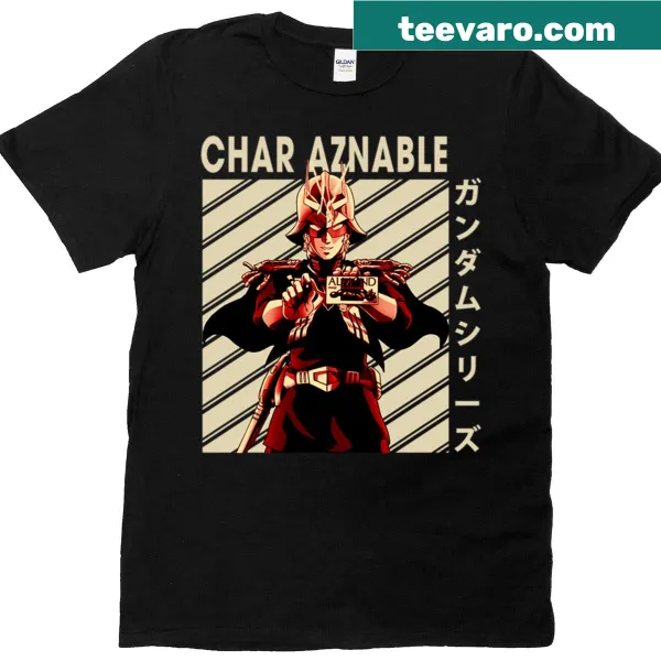 Char Aznable with robots design on T-shirt