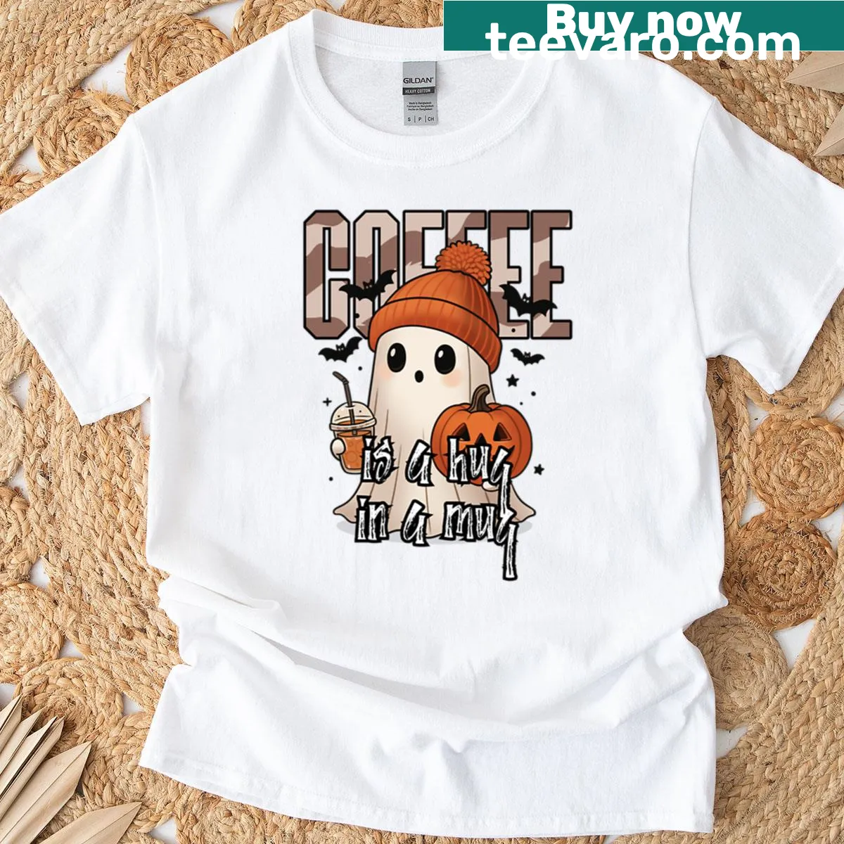 T-shirt celebrating coffee lovers with a fun graphic — on a men's t-shirt