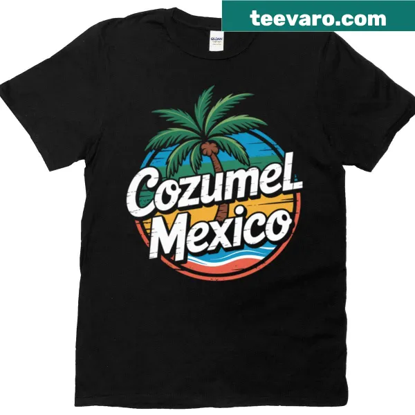 Charming illustration of Cozumel on a vacation-themed T-shirt
