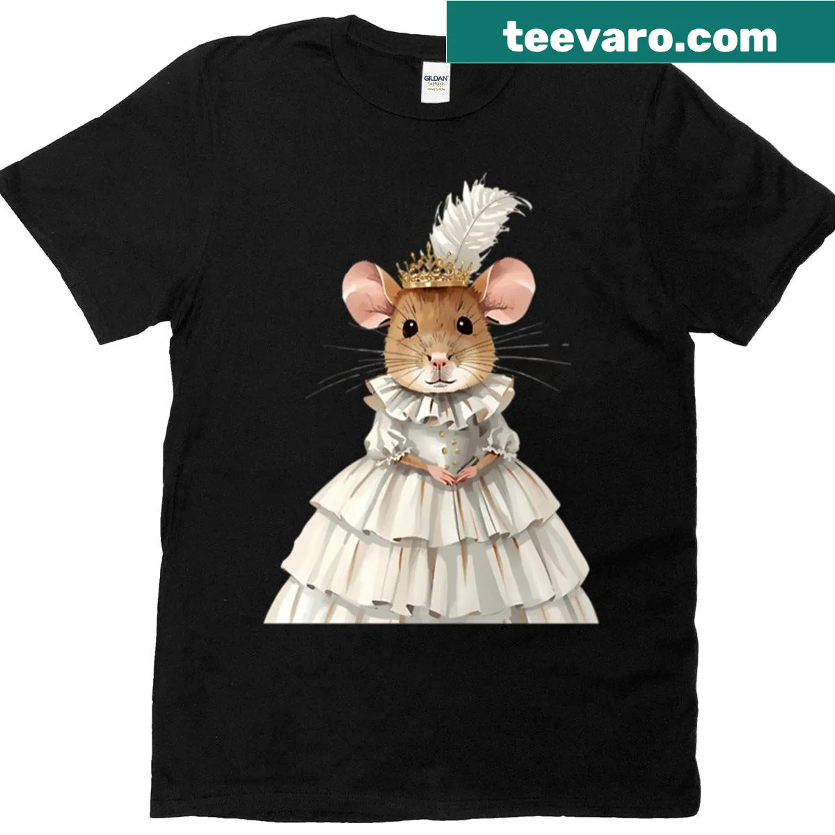 Cute debutante mouse graphic on a children's t-shirt — on a men's t-shirt