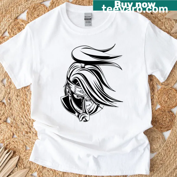 Oversized T-shirt featuring a vector design of Deidara, an anime character.