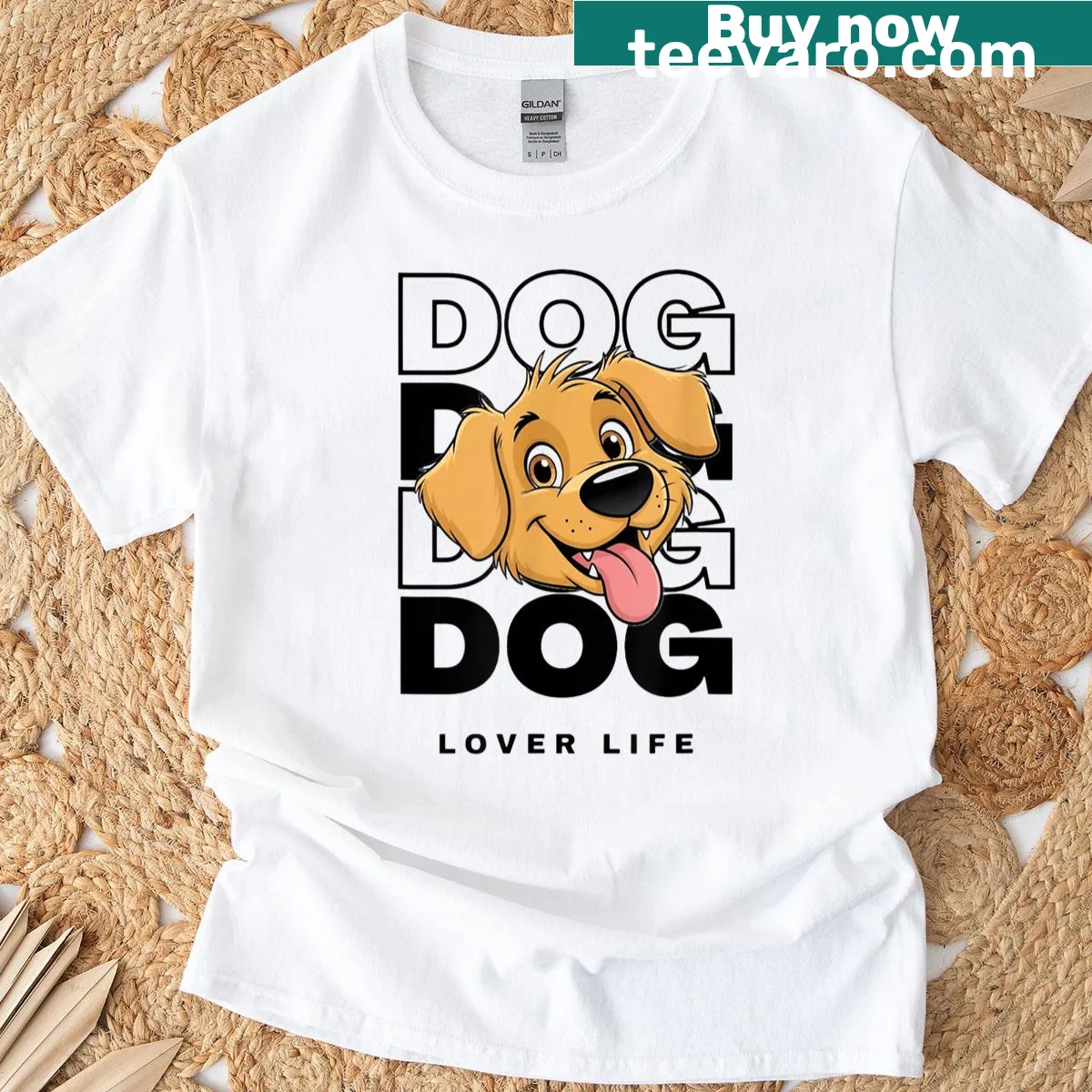 T-shirt with text celebrating the joys of being a dog lover — on a men's t-shirt