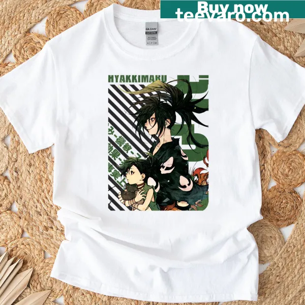Illustrated Hyakkimaru T-shirt featuring detailed anime artwork