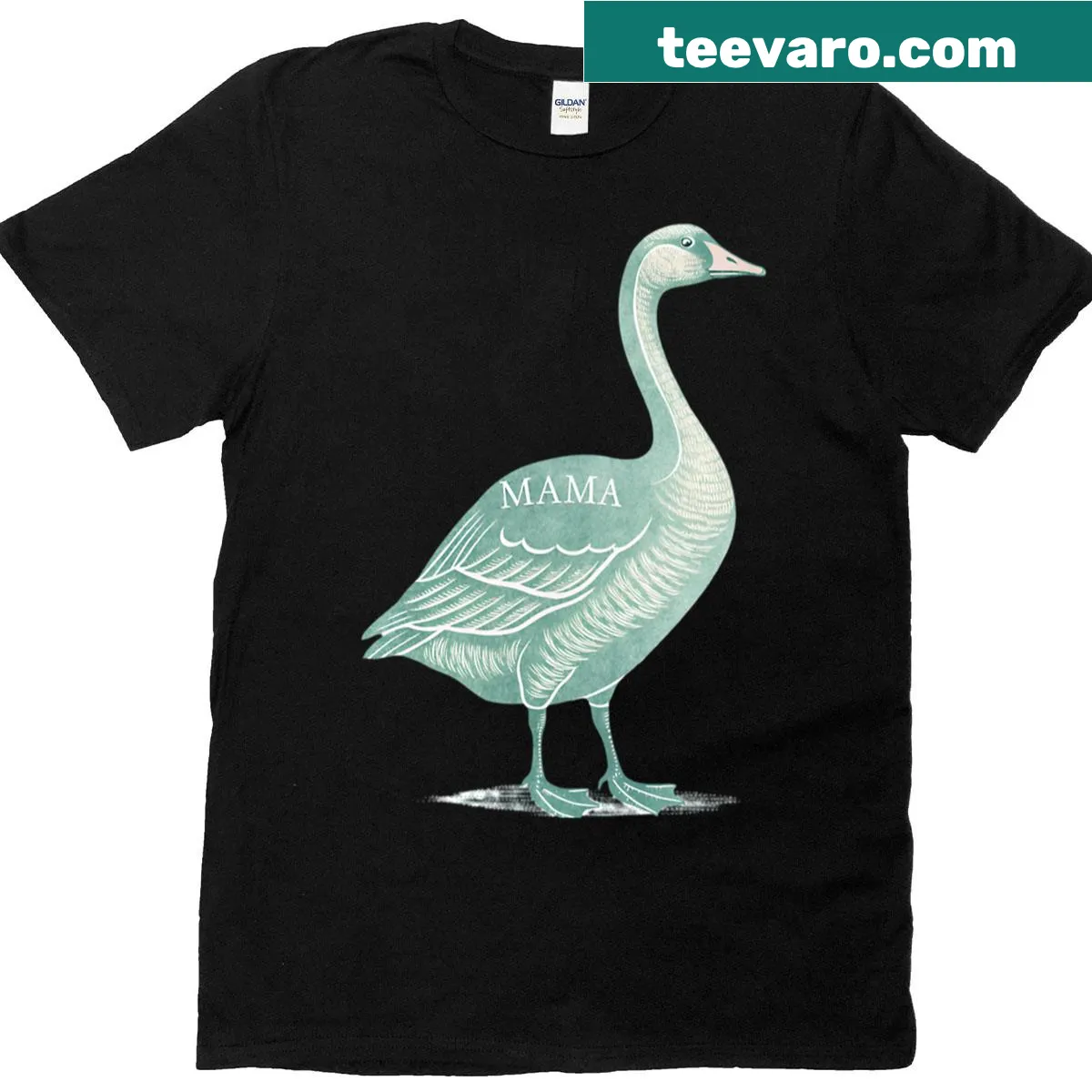 Mama goose illustration designed for Mother's Day — on a men's t-shirt